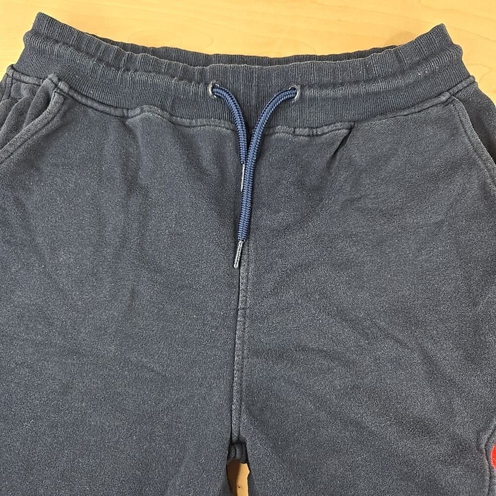 Staple Pigeon Men's Sweat Short Navy Blue/Red Fleece Striped Logo Size L - Picture 3 of 12